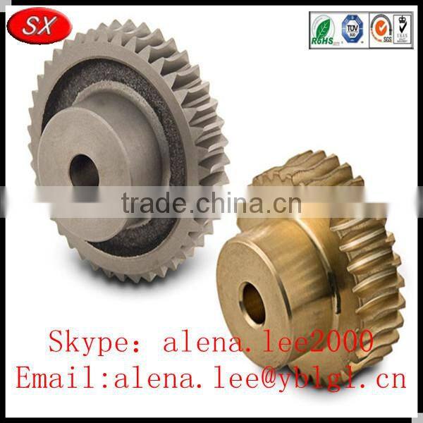 Customized brass/bronze/stainless steel long worm gear shafts,helical gear shaft,transmission gear and shaft