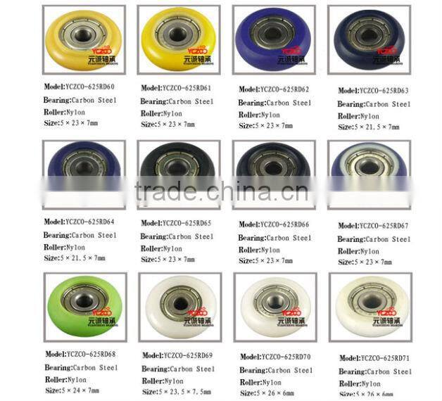 New design nylon roller/carbon bearing roller/wheels for sliding hanging door