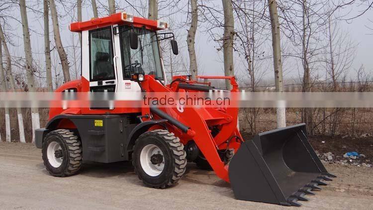 Wheel loader JT915 with CE certification 1.5 ton with fork from china