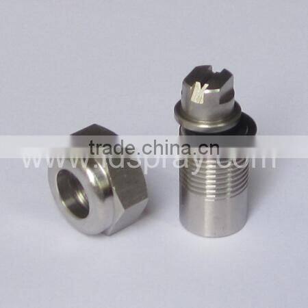 Three-parts quick install flat fan spray jet nozzle