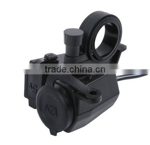 Motorcycle Cigarette Lighter Power 12V Waterproof USB Outlet Socket