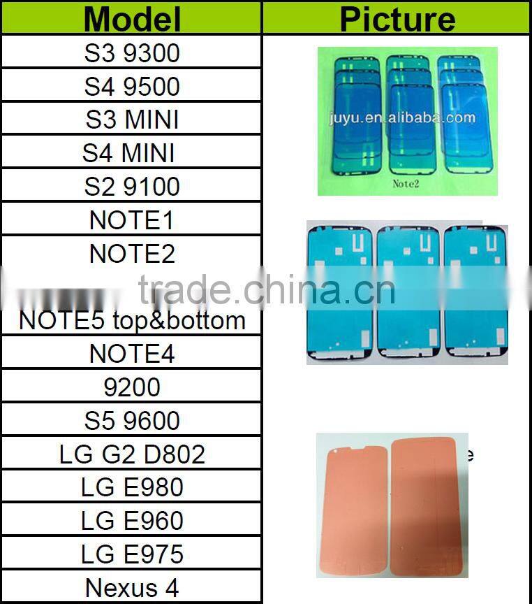 Replacement Back Battery Cover Adhesive for Samsung Galaxy s6 Rear Housing frame bezel Tape sticker