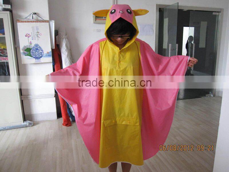 waterproof PVC rain poncho