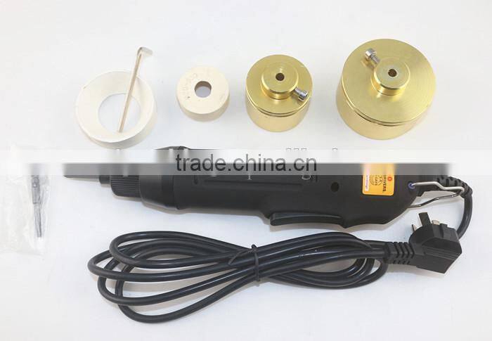 Hand-held electric Capping Machine to tighten loose, or spin a variety of caps