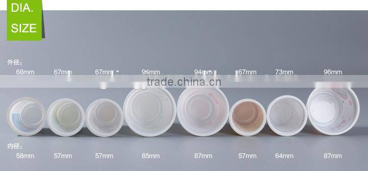 White Color 130ml Plastic Cups made of PP