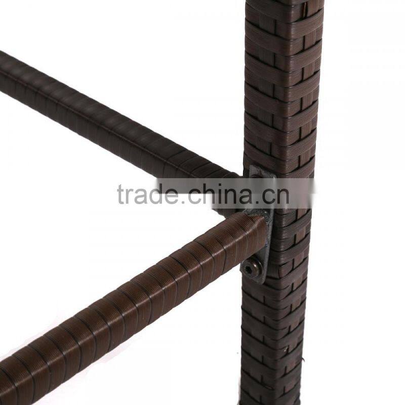 2 Pcs Outdoor All Weather Brown Wicker Chairs