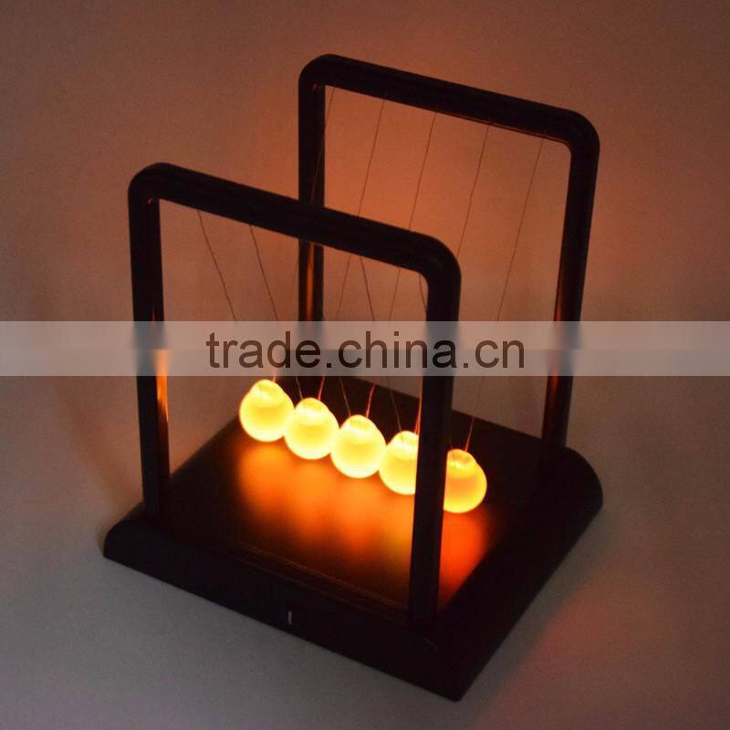New Arrival Glowing Swing Ball, Newton Pool/ Seven Colors Balance Pool On Table For Decorate