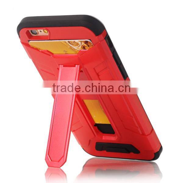 Card slot phone case bracket protective phone shell TPU + PC material for iPhone7 / plus