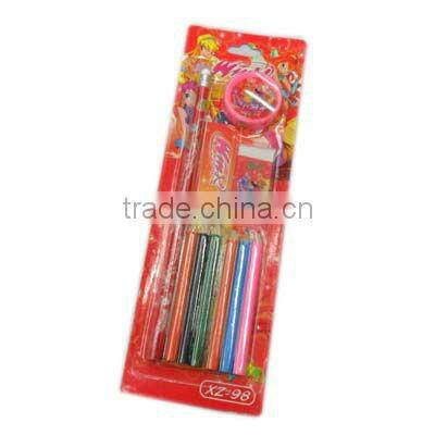 Back to school stationery set /Stationery sets for kids/mickey hello kitty Kawaii Pencil+rubber+ruler Stationery