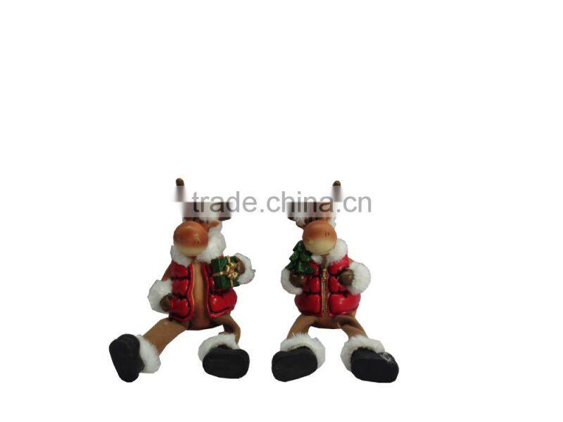 2014 new handmade resin christmas reindeers gift for sale