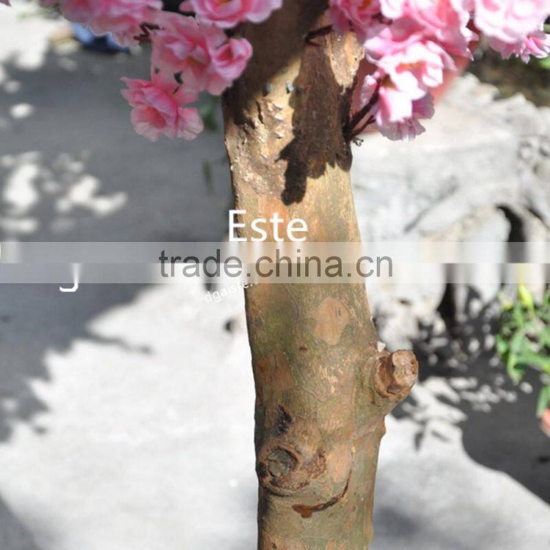 Atificial pink peach blossom flower tree for home decoration fiberglass trunk