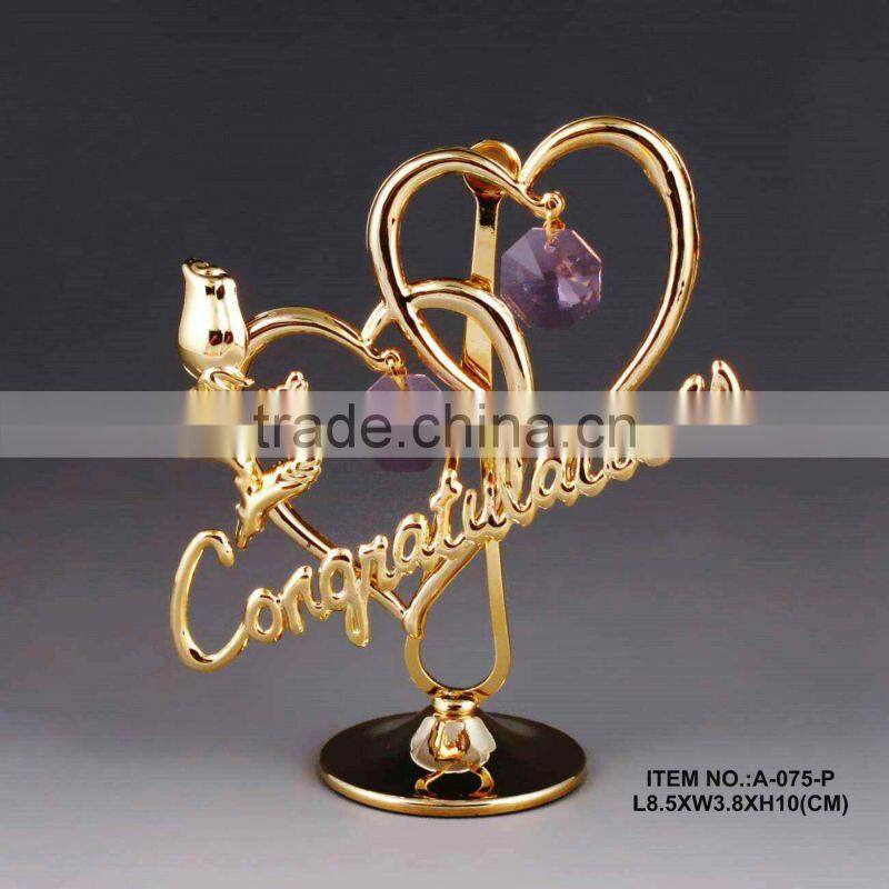 High Quality 24K gold plated Love Heart for girlfriends' gifts
