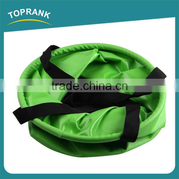 Portable foldable water bucket multifunctional 500D collapsible bucket for camping hiking
