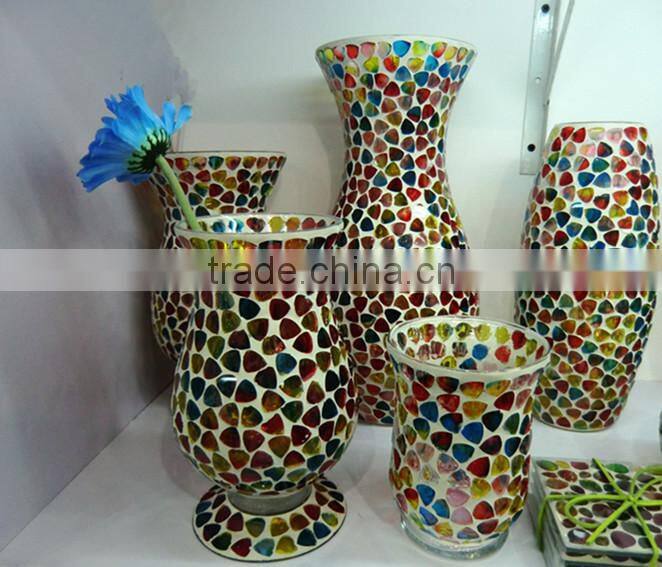 Wedding Favors Shapes Colored Mosaic Murano Art Glass Vase