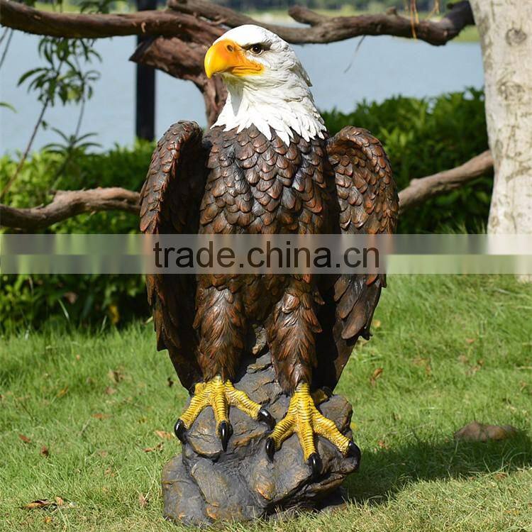Garden decoration life size fiberglass vulture bird statue