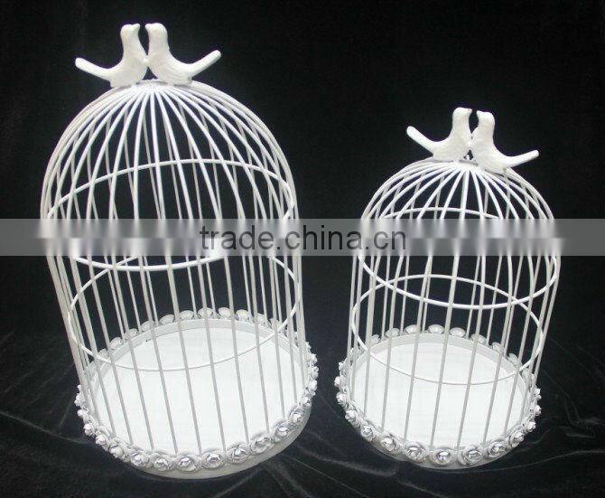 Garden decor metal bird cage