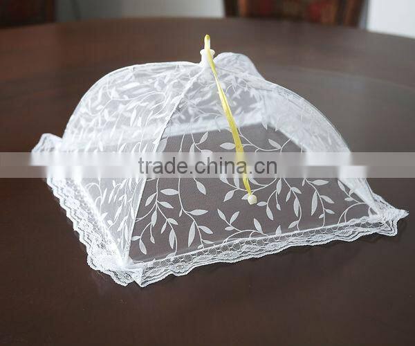 Wholsale white lace style cloth and stainless steel food cover and fruit cover