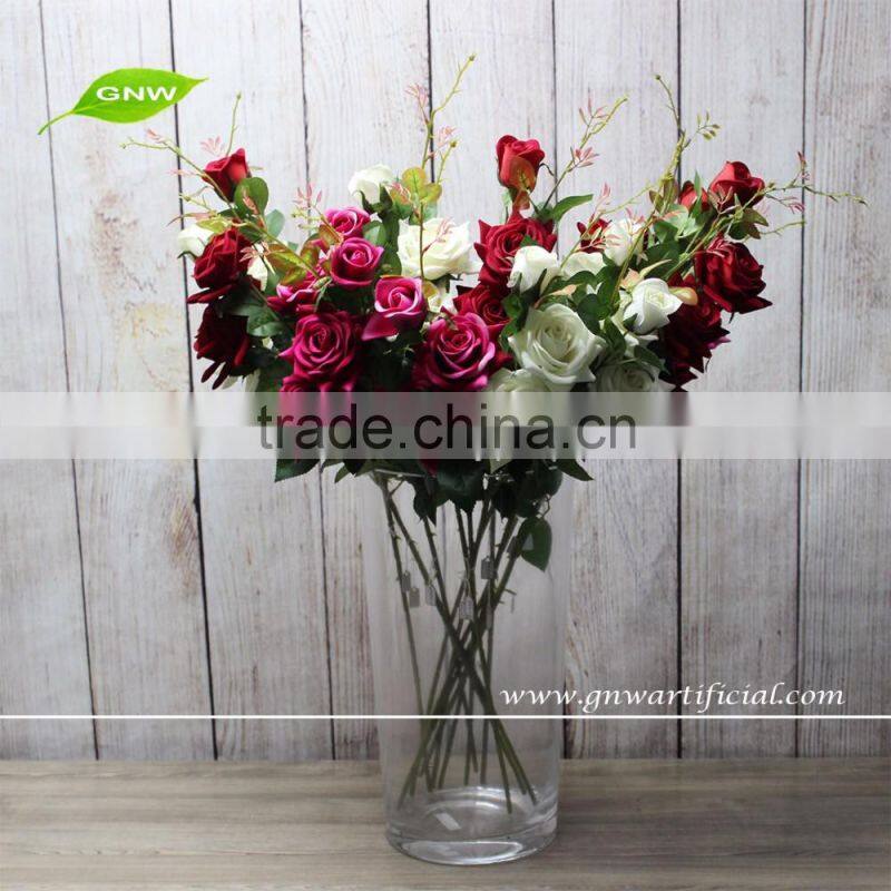 GNW FL-RS48-6CM New design cheap Kelly artificial flower rose for sale