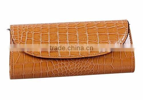 Womens Envelope Evening Patent Croc Skin Embossed Party Clutch