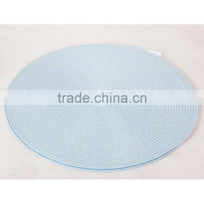 woven table mats/Round PP tablemats/placemat, bright blue color