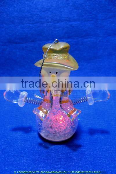 LED color changing animated acrylic snowman