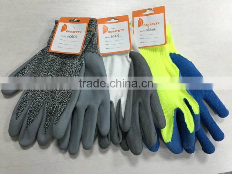 DDSAFETY 10 Gauge 100% White Aramid Fiber Knitted Cut Resistant Safety Glove