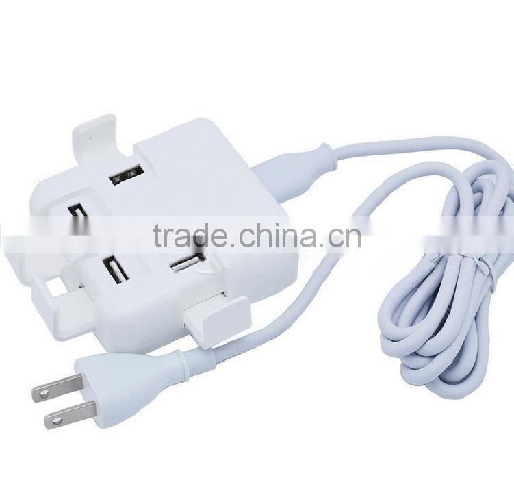 4 port multi-function usb AC wall socket USB multi charger universal wall charger