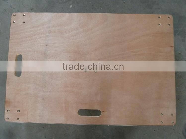 four caster wheel wooden tool cart machines moving carrier