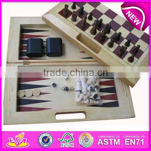 2015 Wooden chessboard game for kids,wooden toy chess game for children,latest wooden classic chess set for sale WJ277107