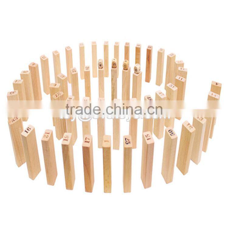 New design 51 pcs educational wooden kids building toys W13D149