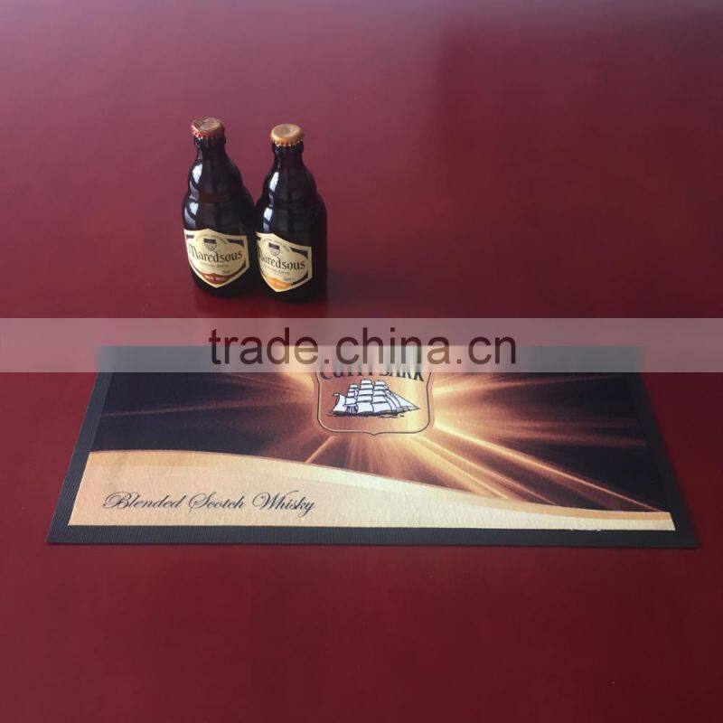 customized bar runner non-woven rubber bar mat
