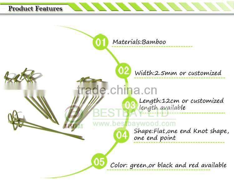 Factory Wholesale Knotted Bamboo Skewer With Twisted