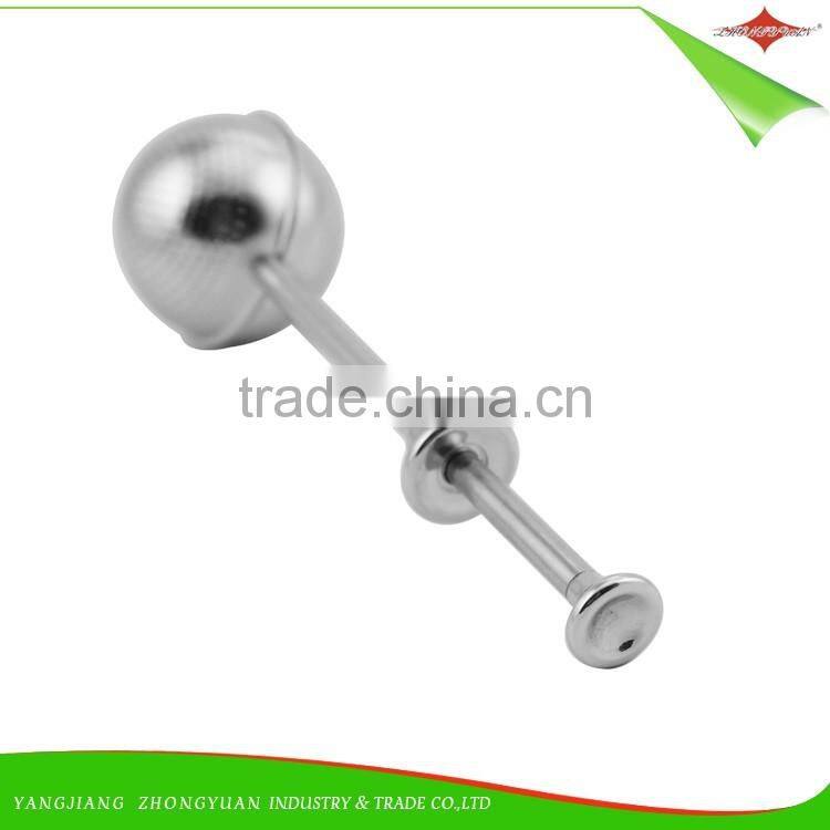 ZY-S3020 stainless steel flexible ball shaped tea strainer infuser with long handle