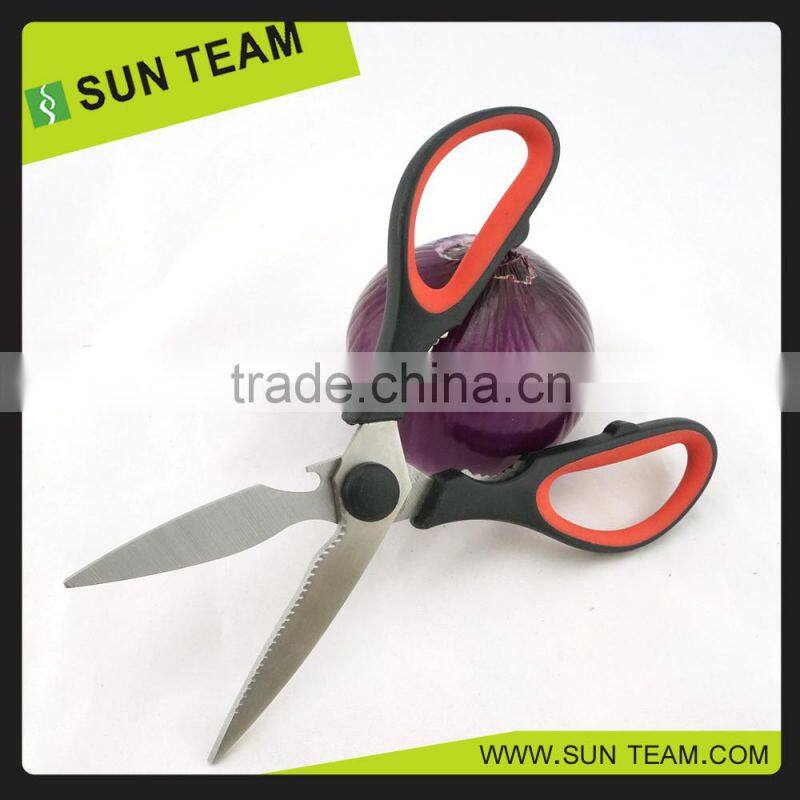 SK031A red and black color 8-1/4" different types of kitchen detachable scissors