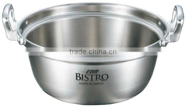High Quality Bistro 3-ply light weight induction cooking pots stainless stock pot for Induction heating High Quality