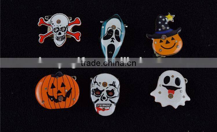 Halloween badge LED flicker badge pumpkin ghost badge