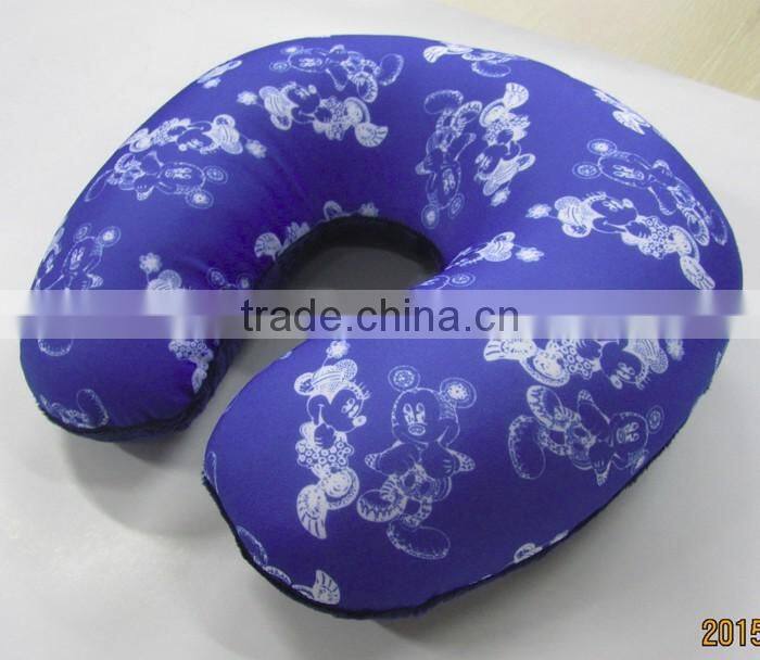 Custom u shape personalized car inflatable memory foam travel neck pillow