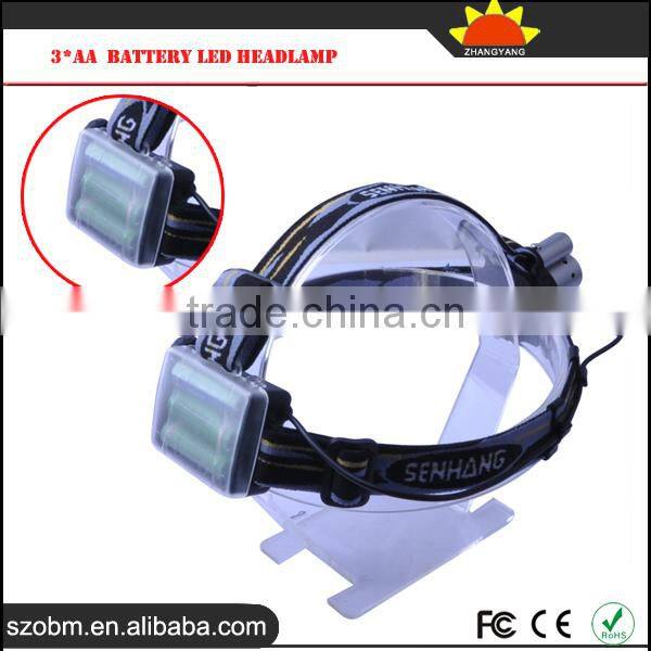 SENHANS SH-6625 Superbright Plastic LED Headlamp, 2*LED 120 Lumens Portable LED Headlamp with headlight bag