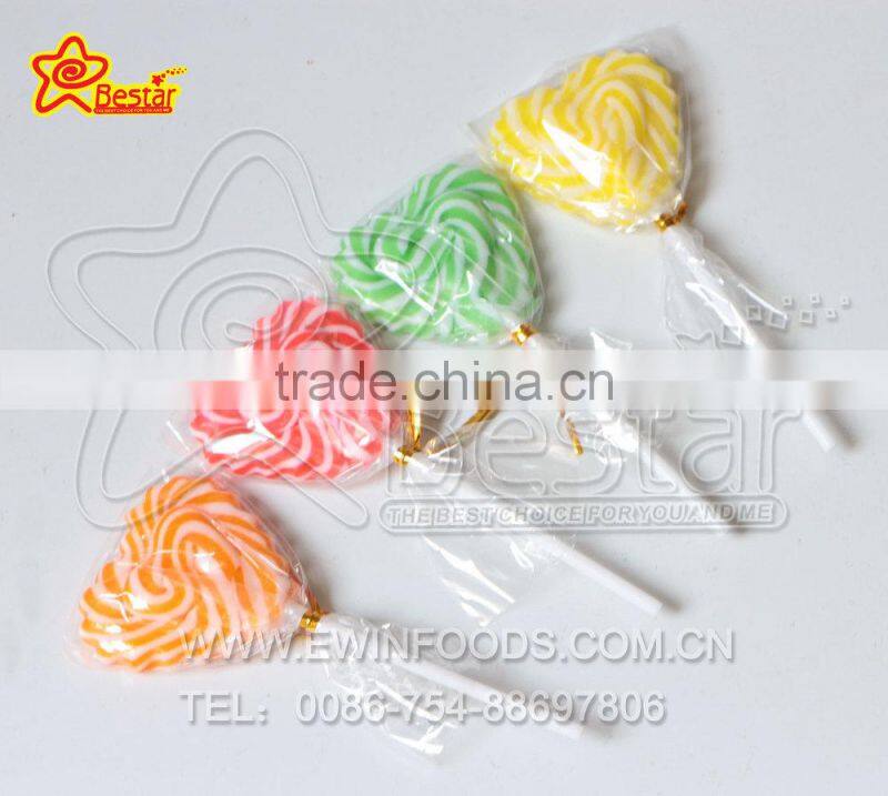 Colorful Heart Shape Fruity Flavor Lollipop