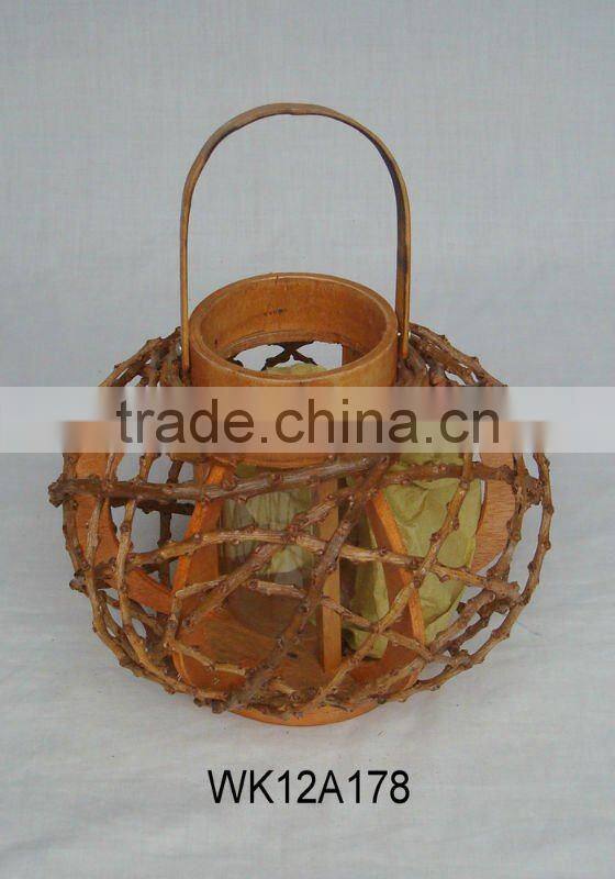 2013 New designed flower bamboo hanging lantern paper lantern