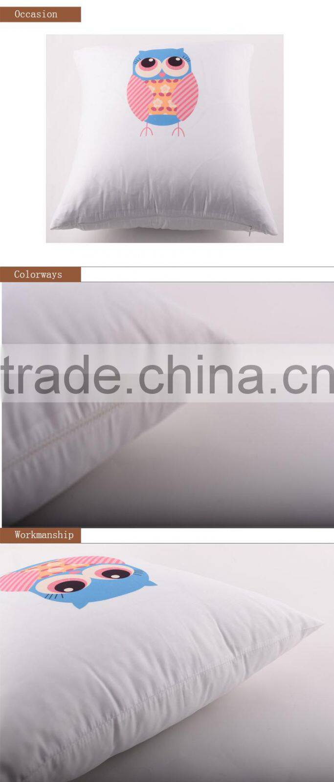 pillow covers Owl cushion for bedding room,could be customised design photo print pillow covers