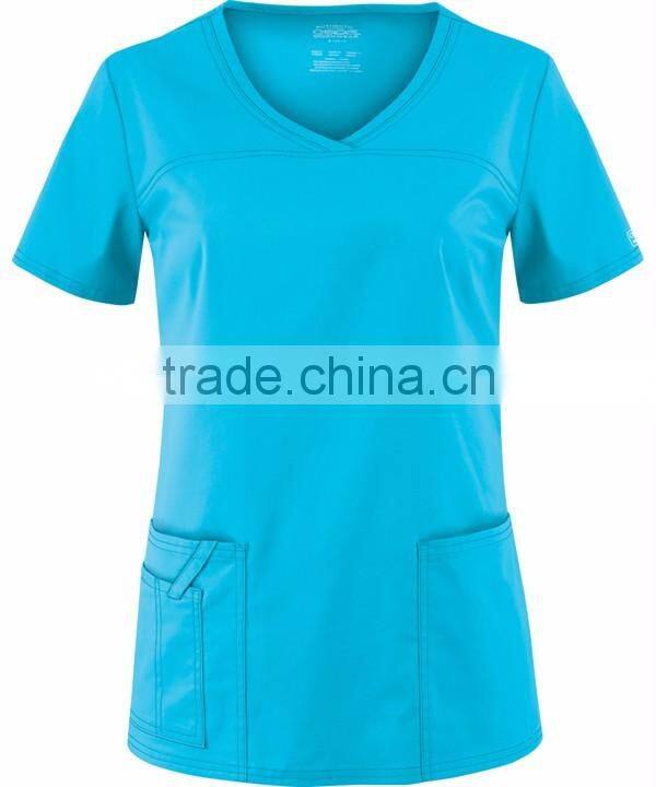 Fabric Knit Worthy Navy Scrub Top