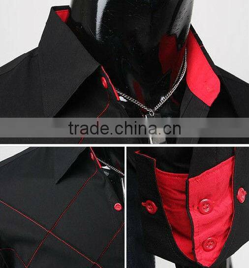 Long sleeve shirts New fashion slim fit man shirts trimming designs stylish fashion shirts for man