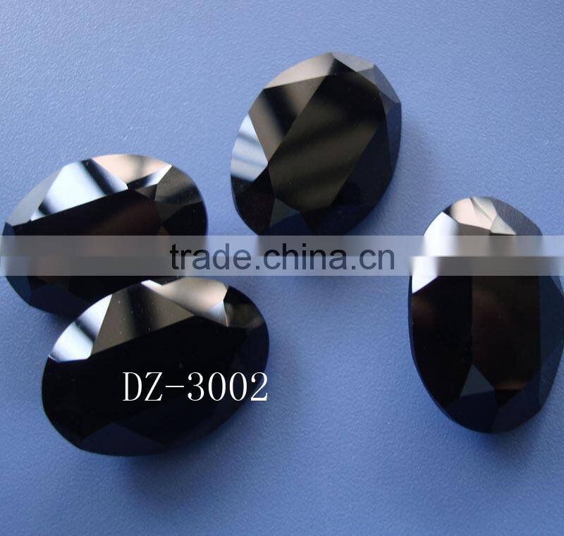 Factory price DZ-3002 decorative lead free oval light siam crystal stone for garment accessories