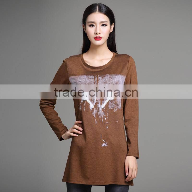 Custom beautiful girl printed long sleeve t shirt