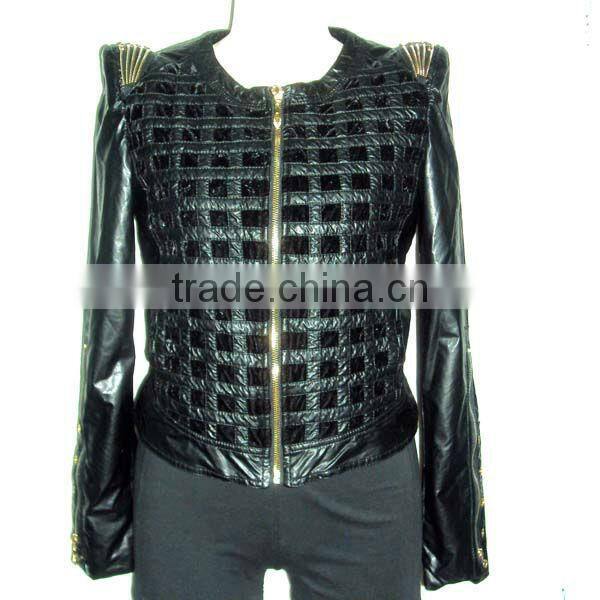 2014 spring PU leather spring leather jackets women