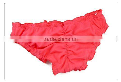 Halter strap ruffles polyester push up women european style two piece bikini beachwear