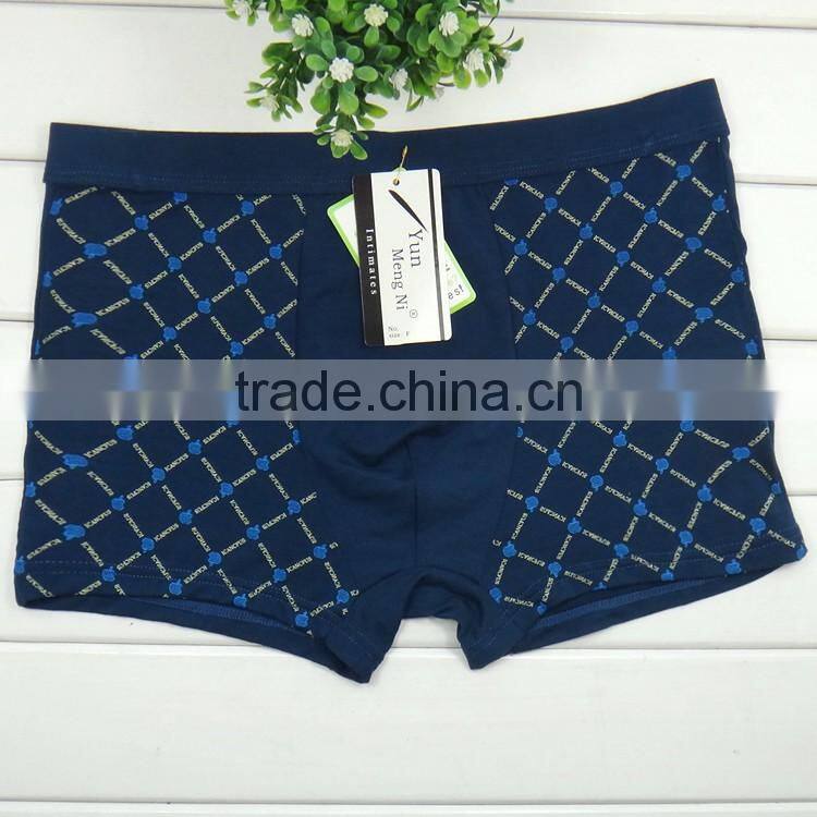 Fashion printed grid men underwear wholesale men boxer briefs boyshort