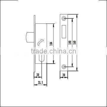 high quality alu.mortice lock