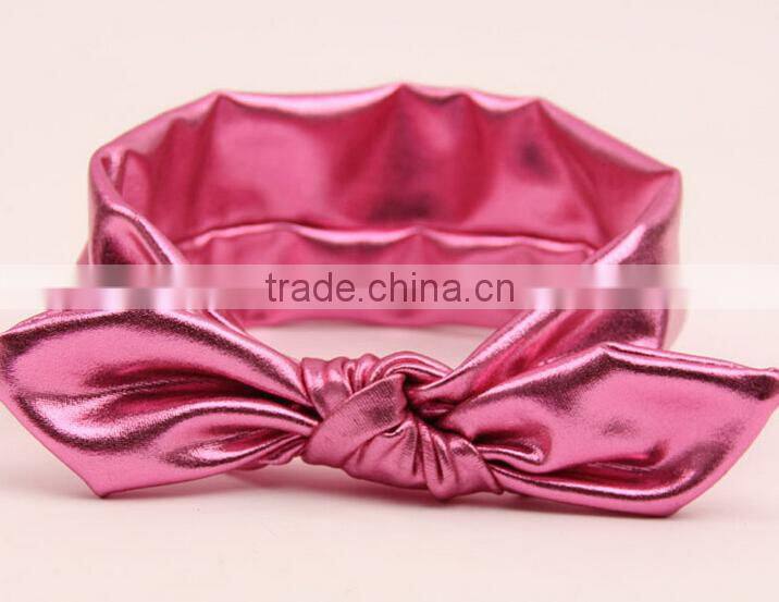2017 New Fashion cotton knot messy bow baby girls headband